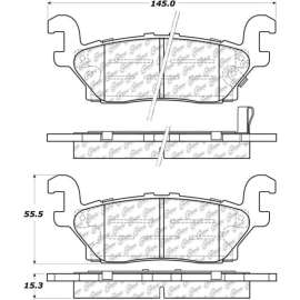 Centric 104.11200 - Posi Quiet Semi-Metallic Brake Pads with Hardware
