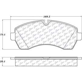 Centric 104.12680 - Posi Quiet Semi-Metallic Brake Pads with Hardware