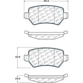 Centric 104.13620 - Posi Quiet Semi-Metallic Brake Pads with Hardware