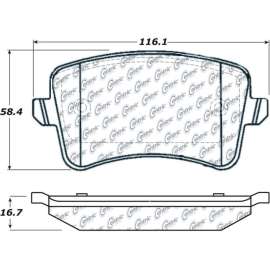 Centric 104.13861 - Posi Quiet Semi-Metallic Brake Pads with Hardware