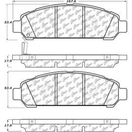 Centric 104.14010 - Posi Quiet Semi-Metallic Brake Pads with Hardware