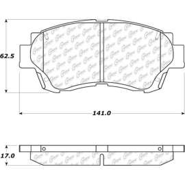 Centric 105.04760 - Posi Quiet Ceramic Brake Pads with Shims & Hardware