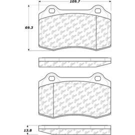 Centric 105.05921 - Posi Quiet Ceramic Brake Pads with Shims