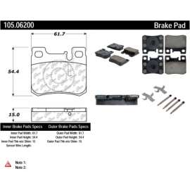 Centric 105.06200 - Posi Quiet Ceramic Brake Pads with Shims & Hardware