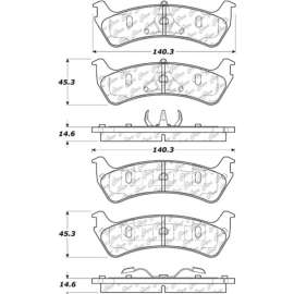 Centric 105.06670 - Posi Quiet Ceramic Brake Pads with Shims & Hardware