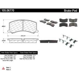 Centric 105.06770 - Posi Quiet Ceramic Brake Pads with Shims & Hardware