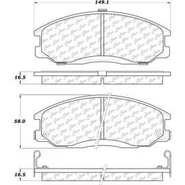 Centric 105.08640 - Posi Quiet Ceramic Brake Pads with Shims & Hardware