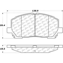 Centric 105.08840 - Posi Quiet Ceramic Brake Pads with Shims & Hardware