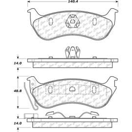 Centric 105.09640 - Posi Quiet Ceramic Brake Pads with Shims & Hardware