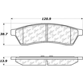Centric 105.10300 - Posi Quiet Ceramic Brake Pads with Shims & Hardware
