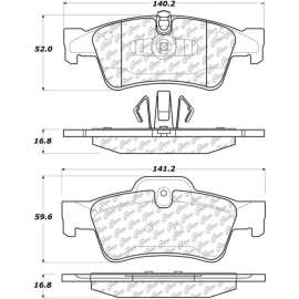 Centric 105.11220 - Posi Quiet Ceramic Brake Pads with Shims & Hardware