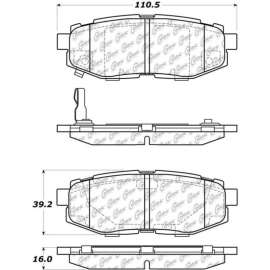 Centric 105.11240 - Posi Quiet Ceramic Brake Pads with Shims & Hardware