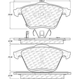 Centric 105.11860 - Posi Quiet Ceramic Brake Pads with Shims & Hardware