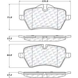 Centric 105.12040 - Posi Quiet Ceramic Brake Pads with Shims & Hardware