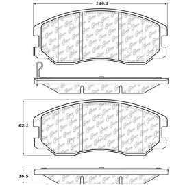 Centric 105.12640 - Posi Quiet Ceramic Brake Pads with Shims & Hardware