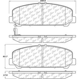 Centric 105.12860 - Posi Quiet Ceramic Brake Pads with Shims & Hardware