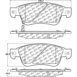 Centric 105.12870 - Posi Quiet Ceramic Brake Pads with Shims & Hardware