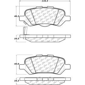 Centric 105.14020 - Posi Quiet Ceramic Brake Pads with Shims & Hardware