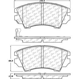 Centric 105.14040 - Posi Quiet Ceramic Brake Pads with Shims & Hardware