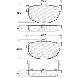 Centric 106.03230 - Posi Quiet Extended Wear Brake Pads with Shims & Hardware