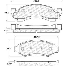 Centric 106.03750 - Posi Quiet Extended Wear Brake Pads with Shims & Hardware