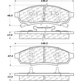 Centric 106.03760 - Posi Quiet Extended Wear Brake Pads with Shims & Hardware