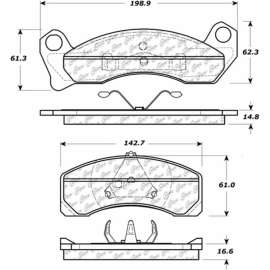 Centric 106.04990 - Posi Quiet Extended Wear Brake Pads with Shims & Hardware