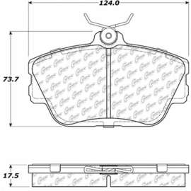 Centric 106.05980 - Posi Quiet Extended Wear Brake Pads with Shims & Hardware