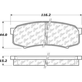 Centric 106.06060 - Posi Quiet Extended Wear Brake Pads with Shims & Hardware