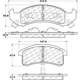 Centric 106.06230 - Posi Quiet Extended Wear Brake Pads with Shims & Hardware