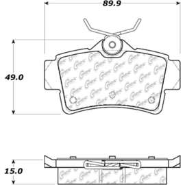 Centric 106.06271 - Posi Quiet Extended Wear Brake Pads with Shims & Hardware