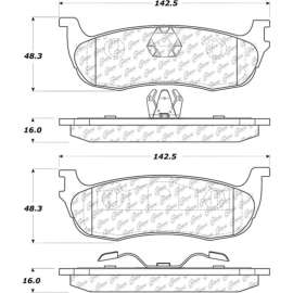 Centric 106.07110 - Posi Quiet Extended Wear Brake Pads with Shims & Hardware
