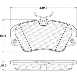 Centric 106.07200 - Posi Quiet Extended Wear Brake Pads with Shims & Hardware