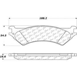 Centric 106.08020 - Posi Quiet Extended Wear Brake Pads with Shims & Hardware