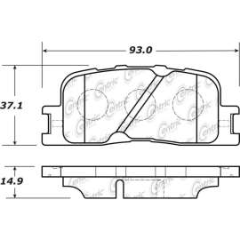 Centric 106.08851 - Posi Quiet Extended Wear Brake Pads with Shims & Hardware