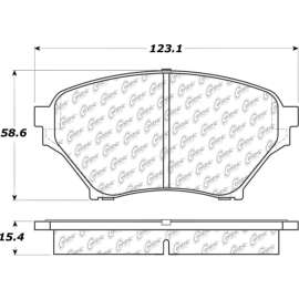 Centric 106.08900 - Posi Quiet Extended Wear Brake Pads with Shims & Hardware