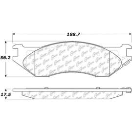 Centric 106.08970 - Posi Quiet Extended Wear Brake Pads with Shims & Hardware