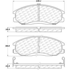 Centric 106.09030 - Posi Quiet Extended Wear Brake Pads with Shims & Hardware