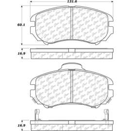 Centric 106.09240 - Posi Quiet Extended Wear Brake Pads with Shims & Hardware