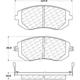 Centric 106.09290 - Posi Quiet Extended Wear Brake Pads with Shims & Hardware