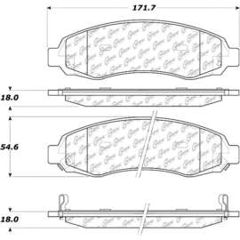 Centric 106.09620 - Posi Quiet Extended Wear Brake Pads with Shims & Hardware