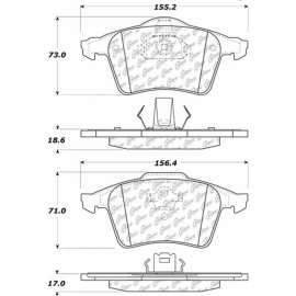 Centric 106.09790 - Posi Quiet Extended Wear Brake Pads with Shims & Hardware