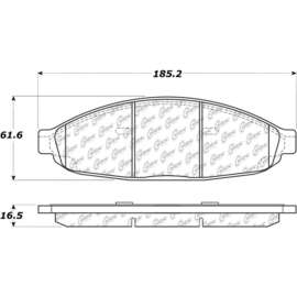 Centric 106.09970 - Posi Quiet Extended Wear Brake Pads with Shims & Hardware