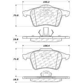 Centric 106.10030 - Posi Quiet Extended Wear Brake Pads with Shims & Hardware