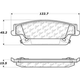 Centric 106.10200 - Posi Quiet Extended Wear Brake Pads with Shims & Hardware