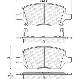 Centric 106.10930 - Posi Quiet Extended Wear Brake Pads with Shims & Hardware