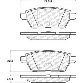 Centric 106.11610 - Posi Quiet Extended Wear Brake Pads with Shims & Hardware