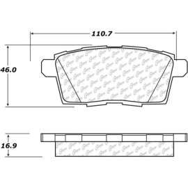 Centric 106.12590 - Posi Quiet Extended Wear Brake Pads with Shims & Hardware