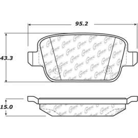 Centric 106.13140 - Posi Quiet Extended Wear Brake Pads with Shims & Hardware
