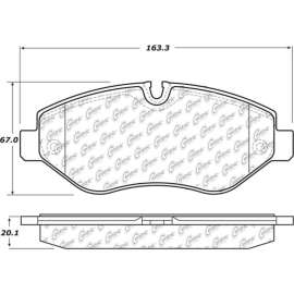 Centric 106.13160 - Posi Quiet Extended Wear Brake Pads with Shims & Hardware